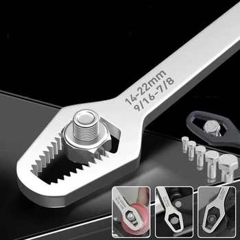 8–22mm Universal Torx Wrench – Self-Tightening Adjustable Double-Head Spanner for Glasses, Boards, Factory & Home Repair, Durable Hand Tools