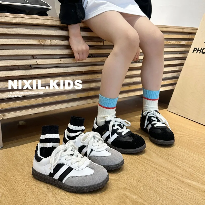 Spring Autumn Children Sport Training Shoes Boys Girls Moral Training Fashion Sneakers Kids Soft Soled Casual Shoes Skate sports shoes baby shoes kids sneakers kids shoes kids sports shoes