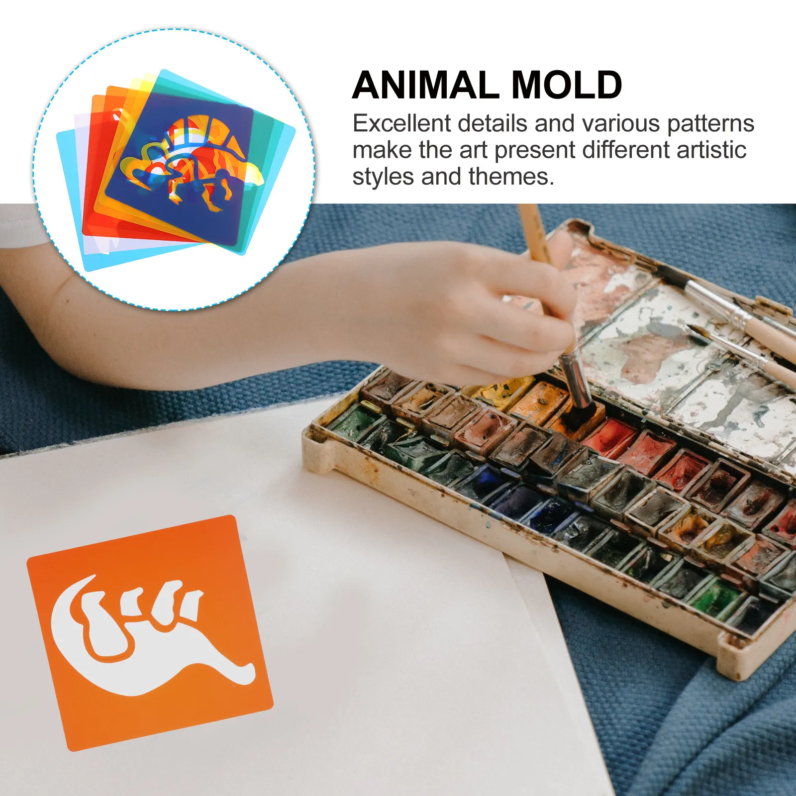 30Pcs 공룡 드로잉 스텐실 DIY 중공 플라스틱 템플릿 공예용 재사용 가능한 드로잉 페인팅 스텐실 스크랩북킹