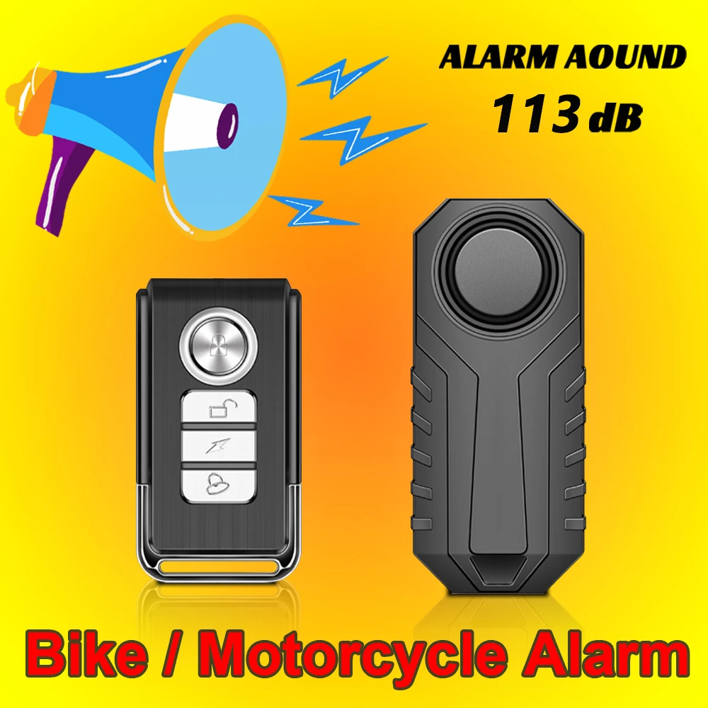 home security keypad Bicycle Motorcycle Anti-theft Alarm Waterproof Wireless Remote Control Vibration Detector Alarm Electric Bicycle Security Alarm ring keypad alarm