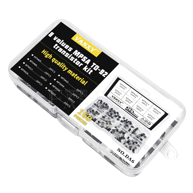 Transistors Kit 8 values TO-92 BJT Transistor mpsa05-mpsa92
