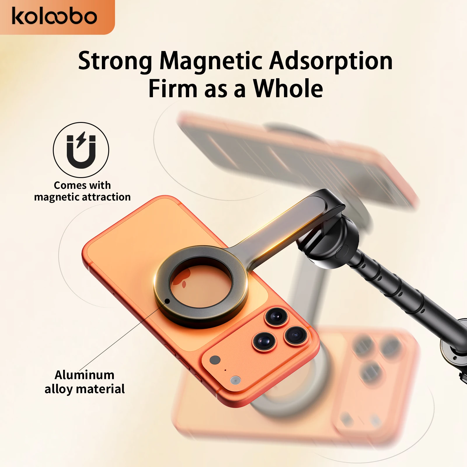 Extendable Double-Sided Magnetic Selfie Stick with Remote Auto-Open Tripod for Live Streaming and Vlogging, 1.8m Length