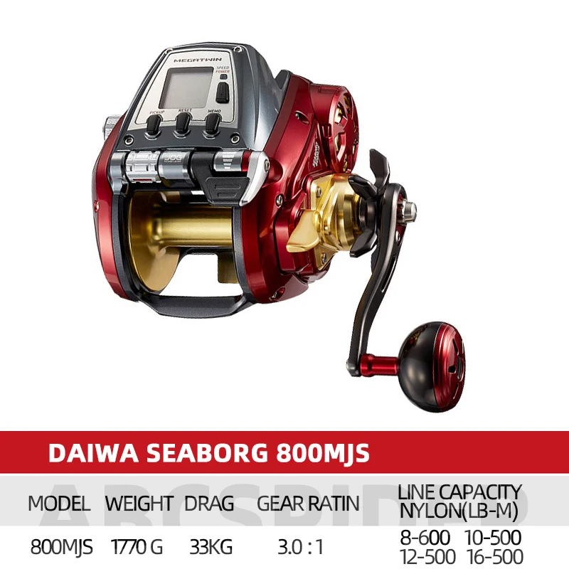 DAIWA SEABORG 800MJS Electric Count Fishing Reel Drag 33kg