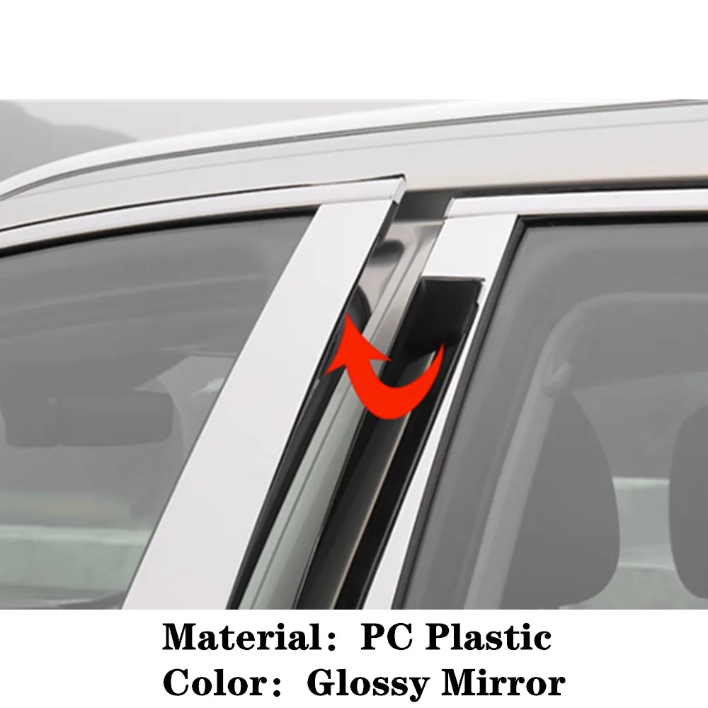 For Skoda Fabia 2015 2016 2017 2018 Car TPU/Glossy Mirror Pillar Post Cover  Door Trim Window Molding Stickers Accessories 4PCS - AliExpress
