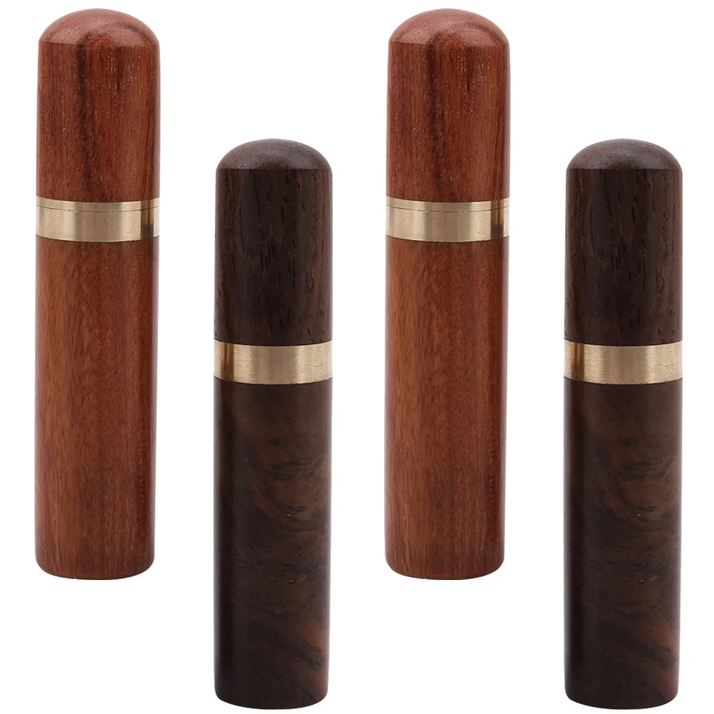 

4 Pcs Sandalwood Storage Box Sewing Needles Holder Wooden Container Embroidery Supply Case