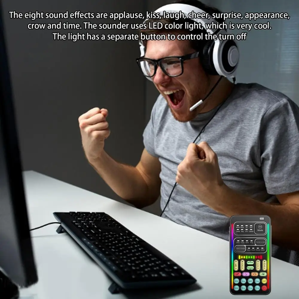 Description Picture 4 of itemMultifunctional Handheld Voice Changer Portable Voice Disguiser Mini Sound Card With 8 Sound Effects Sound Changes