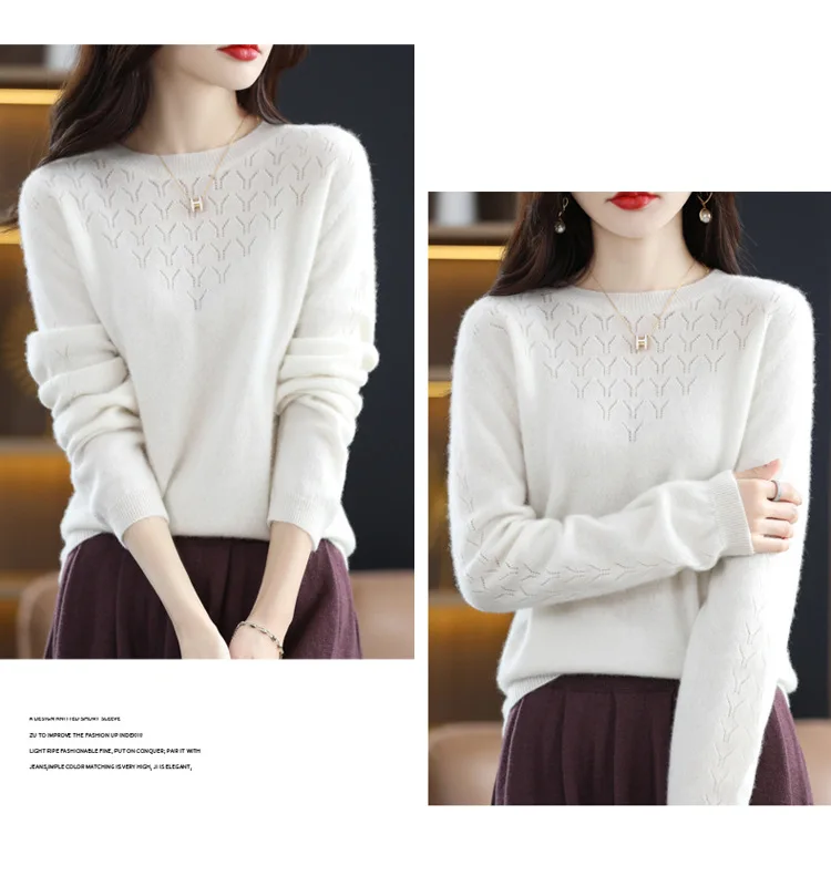Pull Femme Neue Warme Strickwaren Rundhals Langarm Tops Herbst Winter Pullover Frauen Bodenbildung Pullover Stricken Woolen Hemd – Detail 17