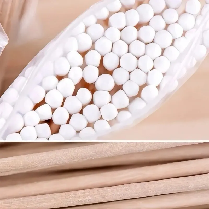 100pcs Double-ended Cotton Swabs 5 Packs