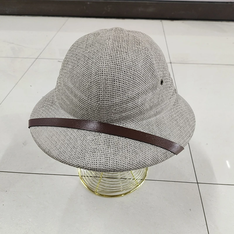 Sc20d91eb0ce14c24ac89b945746b9b0e4 New Straw Helmet Pith Fedora Hats for Babies, Kids, Women, Men Vietnam War Army Sun Hat Dad Boater Bucket Hats Safari Jungle Miners Cap Mallzona