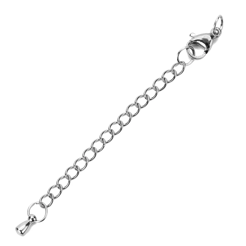 10 Stück verblassende PVD-Edelstahl-Verlängerungskette mit Karabinerverschlüssen, Verlängerungsverlängerung, Schwanzkette für die Herstellung von DIY-Schmuck – Detail 5