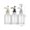 2pcs Soap Pump Dispenser Glass Bottle Bathroom Gel Liquid and Shampoo Dispenser Square Glass Bottles with Pumps Soap Container 4