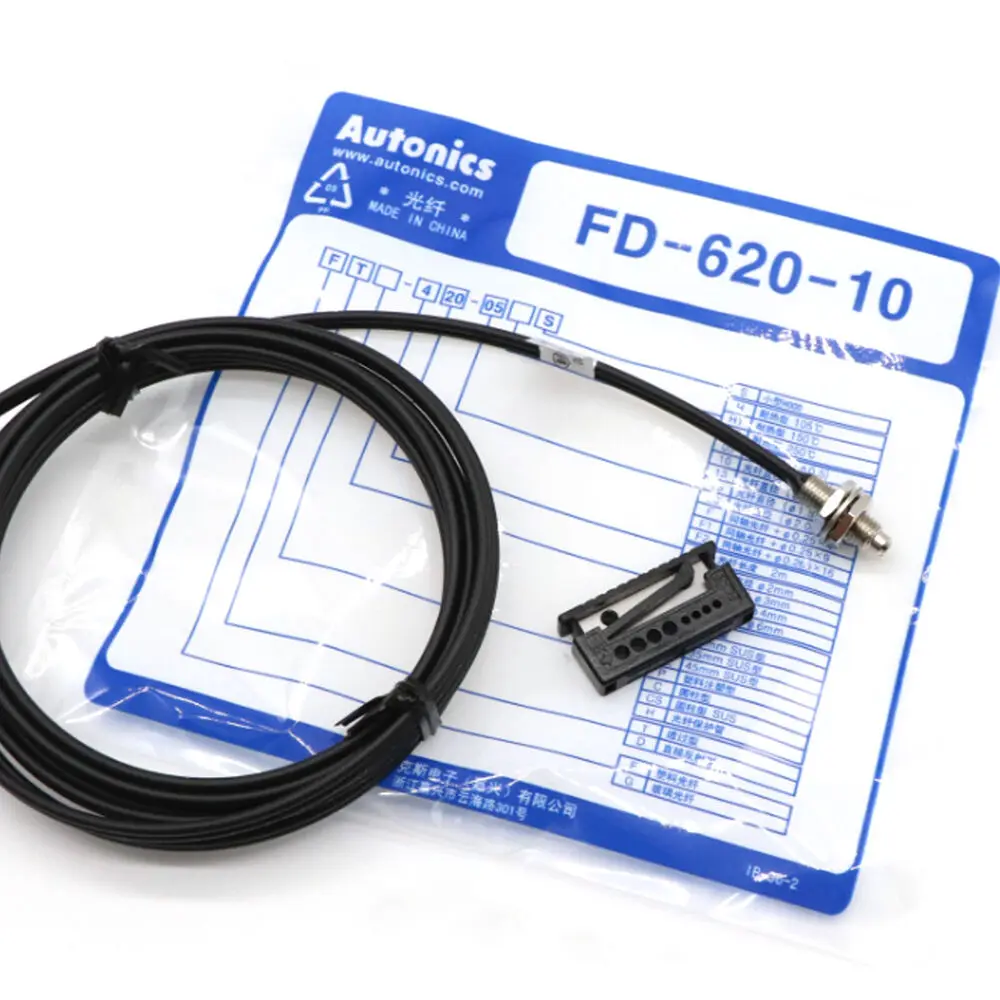 

New AUTONICS FD-620-10 Cable Fiber Optic Diffuse Reflective 6mm Threaded End 2m