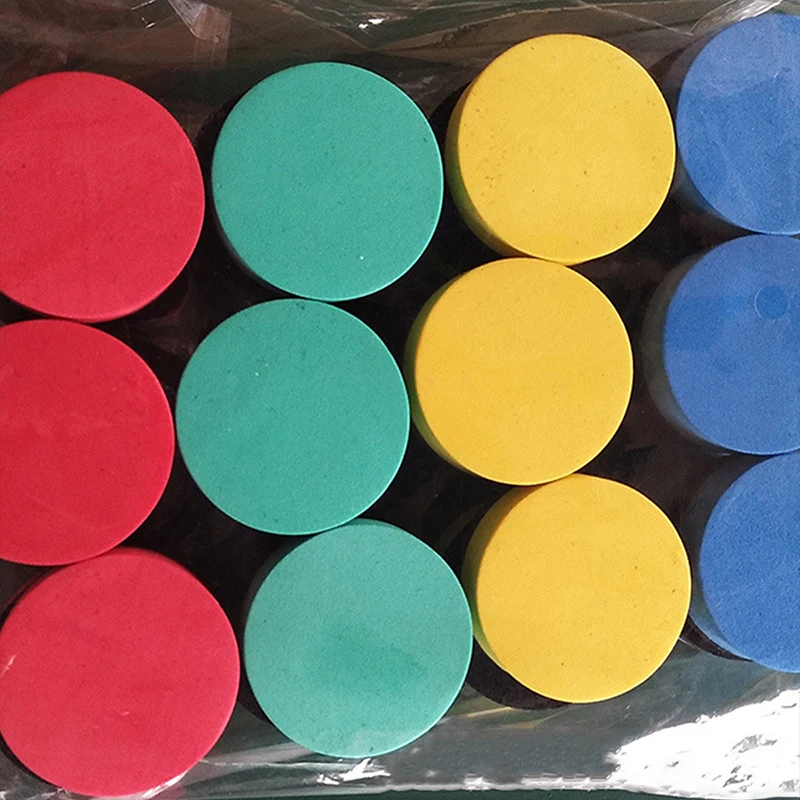 Magnetic Whiteboard Erasers 4Pcs/Lot Round Magnetic Mini Whiteboard Eraser Chalkboard Cleaner Dry Wipe Marker Pen Duster School Accessoires Office Supplies