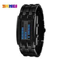 Skmei  Couple Stainless Steel Strap LED Display Watches 5Bar Waterproof Digital Watch Reloj Hombre For Creative Sport 0926 1
