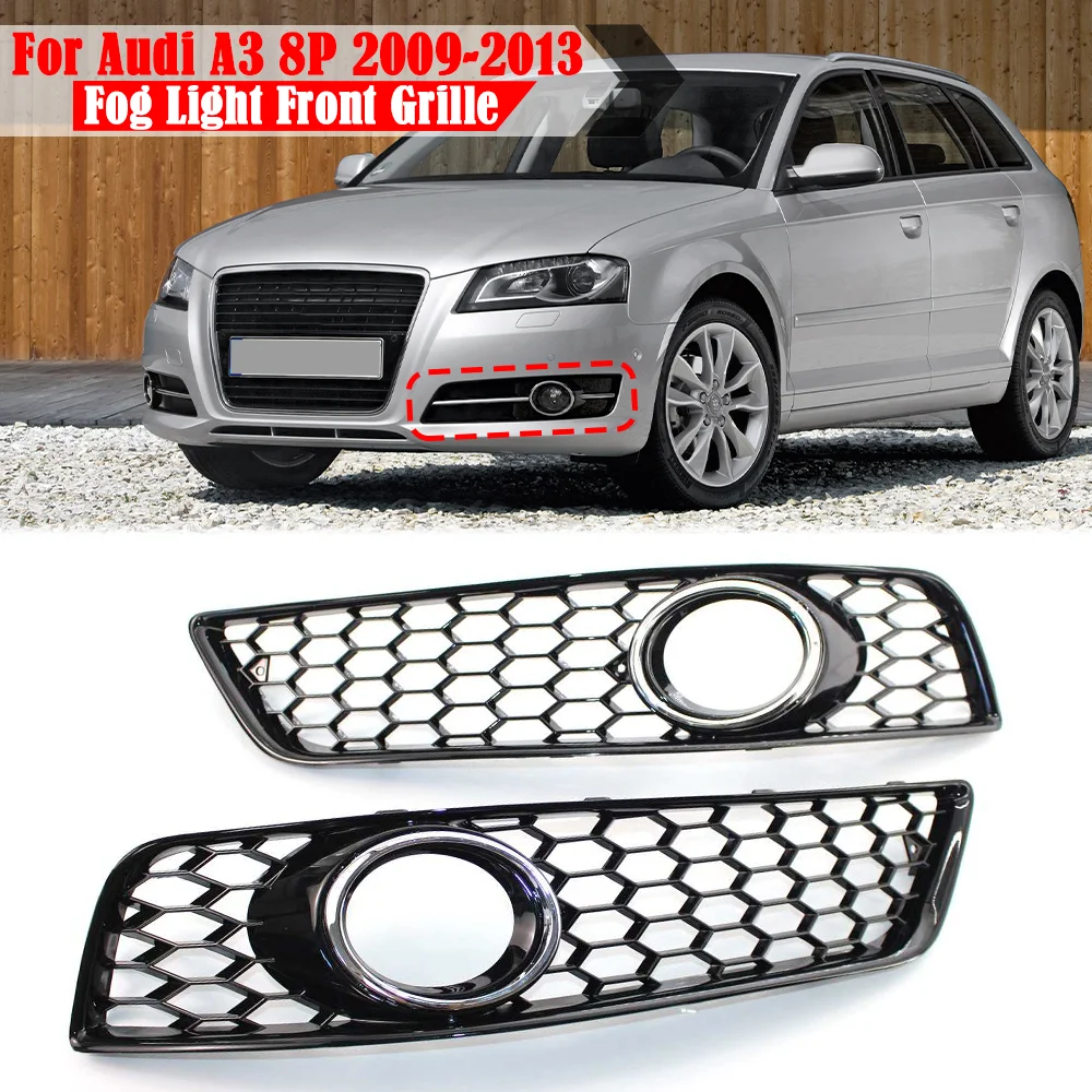 Car Front Bumper Fog Light Grille HEX Fog Lamp Grill Cover