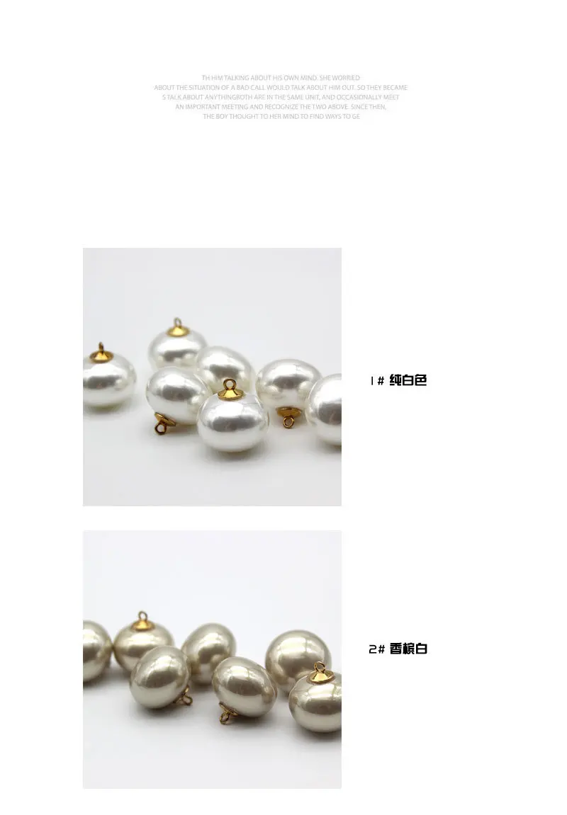 Description Picture 3 of item15/20mm Pearl Buttons For Sweater Cardigan Women Clothes Decor Sewing Embellishment Apparel Needlework Diy Craft Supply 6pcs New