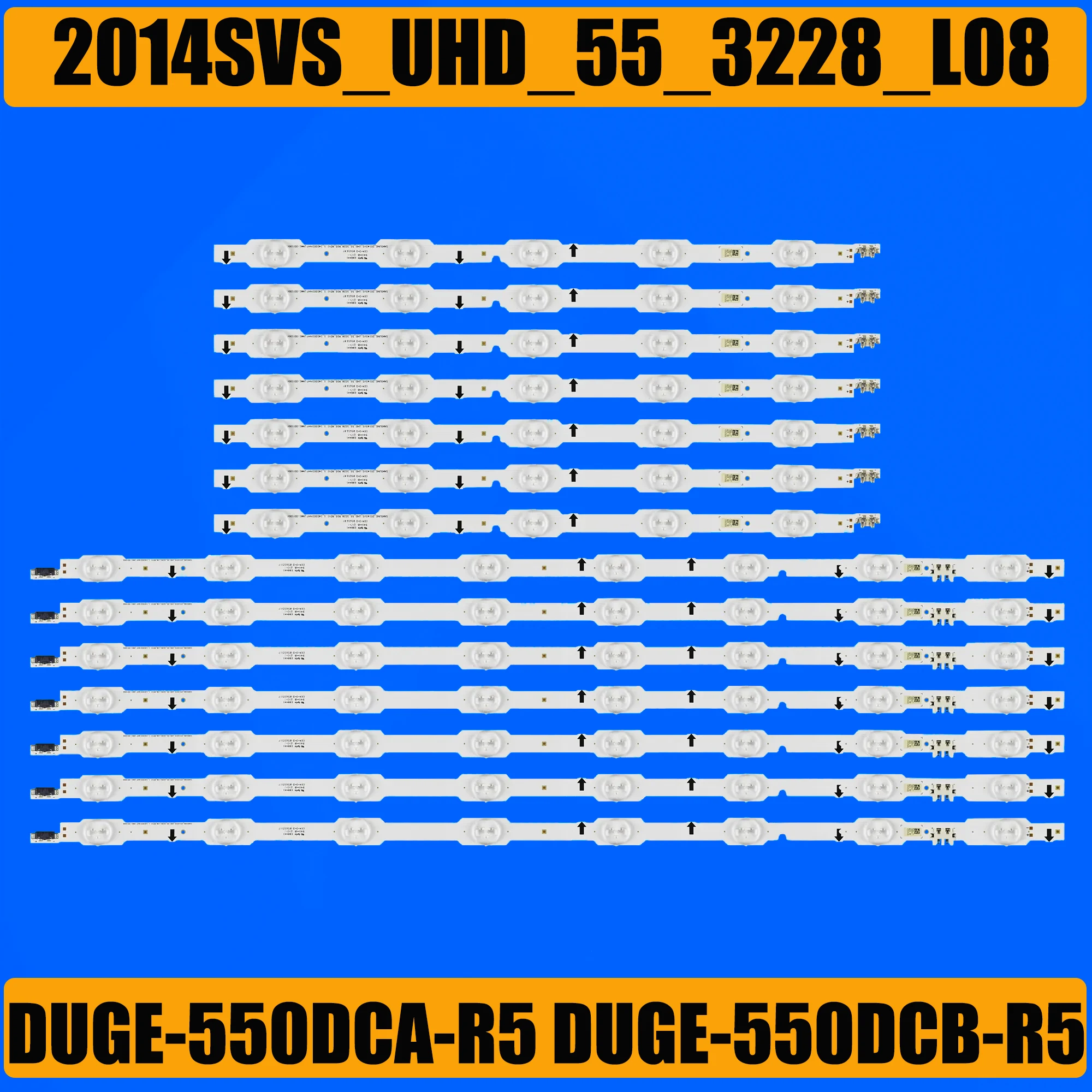 Светодиодная лента для подсветки (14) для Samsung UE55HU6900U UE55HU7000U UN55HU7000 UN55HU6840 UN55HU6830 DUGE-550DCB-R5 550DCA 2014SVS-UHD-55