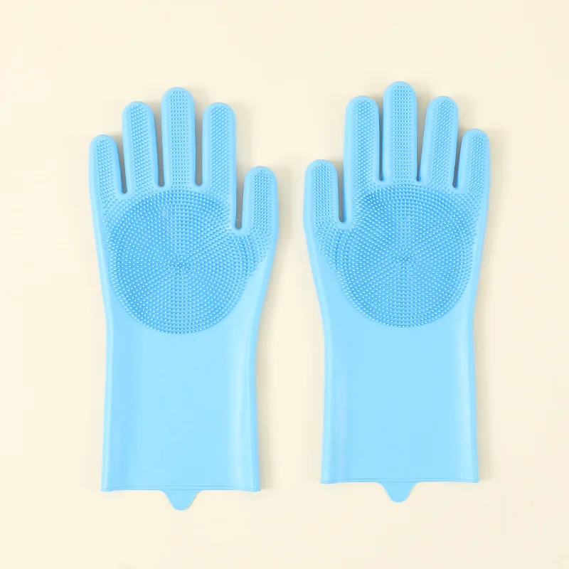 Pet Grooming Cleaning Gloves Dog Cat Bathing Shampoo Glove Scrubber Magic Dishwashing Cleanner Sponge Silicon Hair Removal Glove