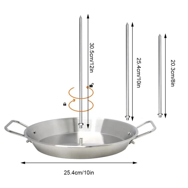Rozsdamentes Acél Függőleges Nyárs Bbq Nagy Teherbírású Stand Up Grill Sült Csepp Serpenyő Csirke Pörkölt Állvány Kültéri Kert - Image 5