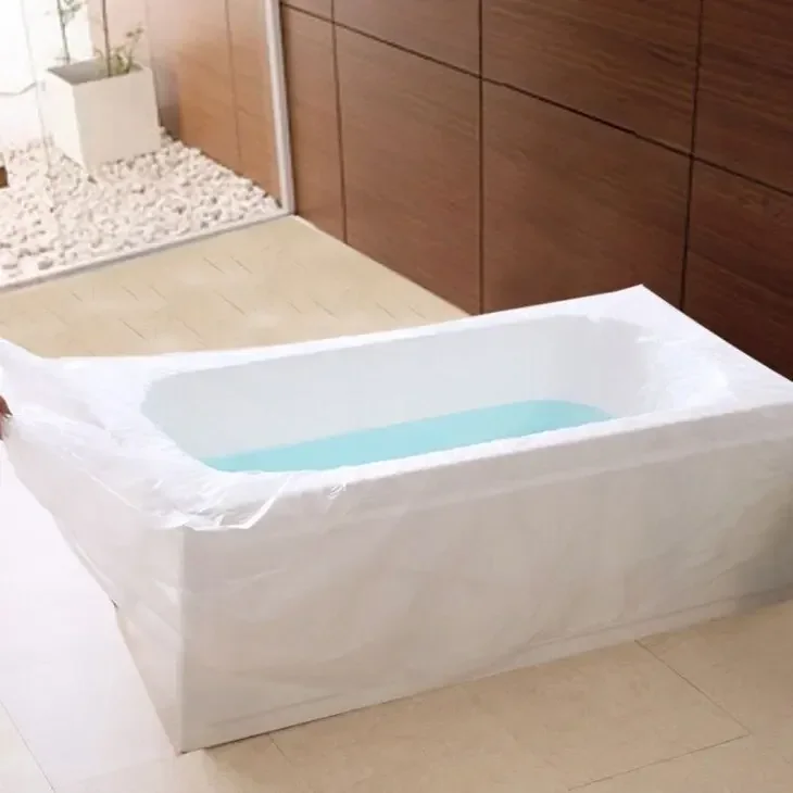 1PCS Disposable Bathtub Cover Portable Bathtub Liner Oversized Salon Home Travel Hotel Cleaning Anti Dirt Protective Film
