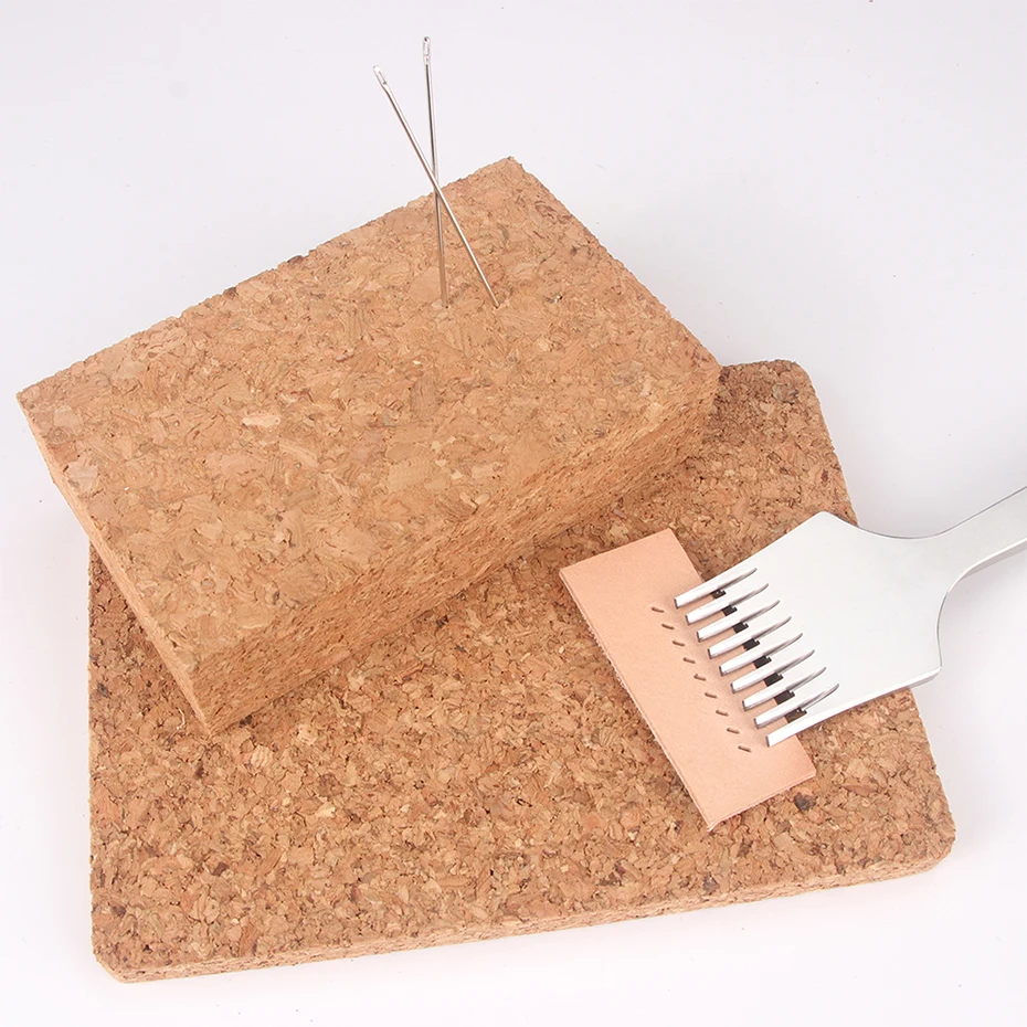 QJH 2 Piece Leather Craft Punching Pad Rubber Mute Board Cutting Hole Stamping Tool, Stamping Mallet Mat Protective DIY Craft