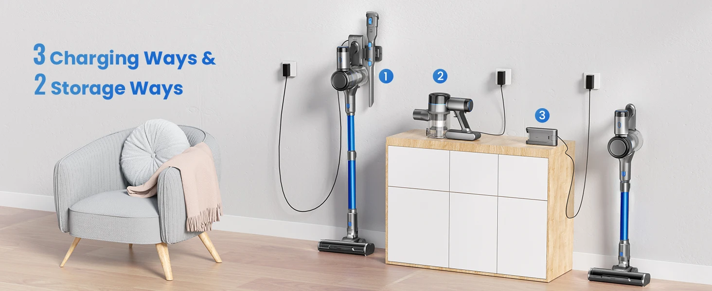 45 kPa Stick Vacuum with LED Display