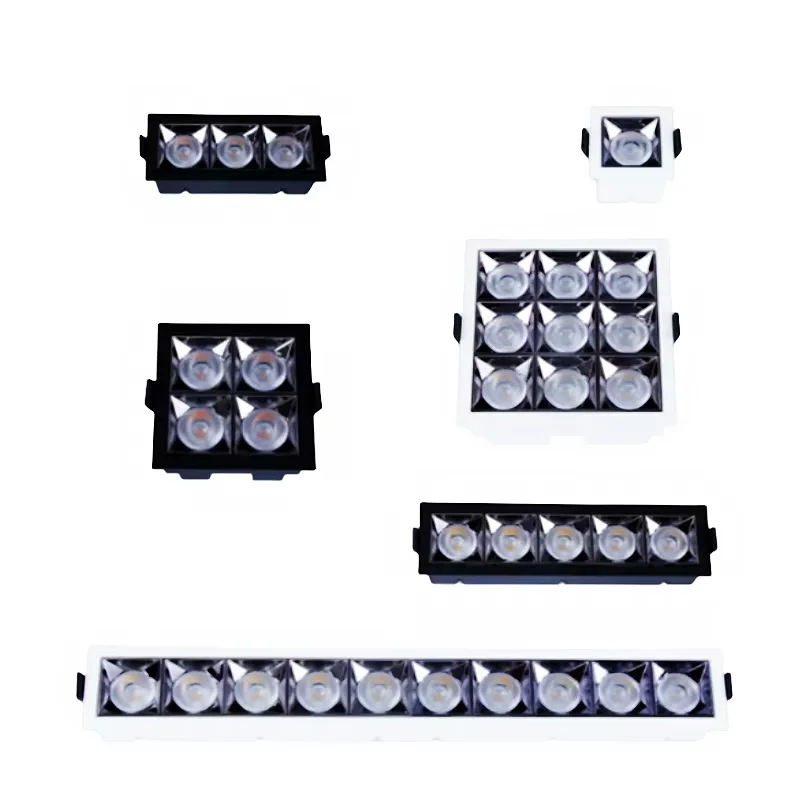 LED 임베디드 9 궁전 그릴 라인 조명 주요 조명 없음 스포트 라이트 거실 3w 9W 12W 15W 27W 30W ac85-265v 실내 조명