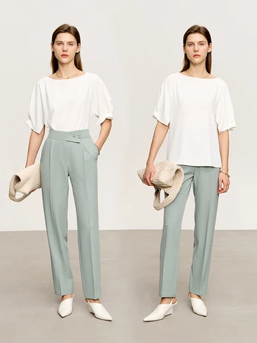 AMII Minimalism Fashion Woman Blouse 2023 Summer New Solid Loose Slash Neck Female Chiffon Pullovers Shirts & Blouses 12342611 3