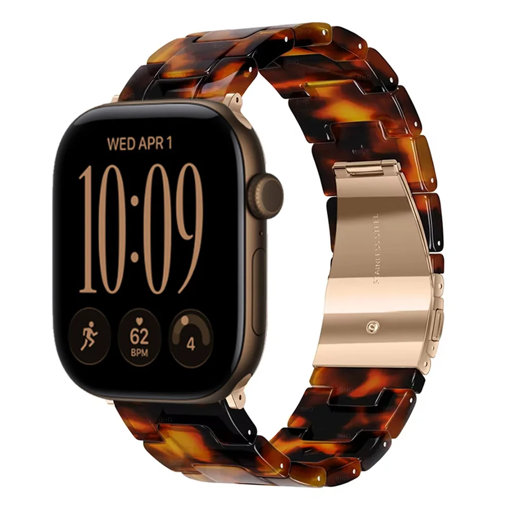 Elegant Resin & Metal Link Wristband