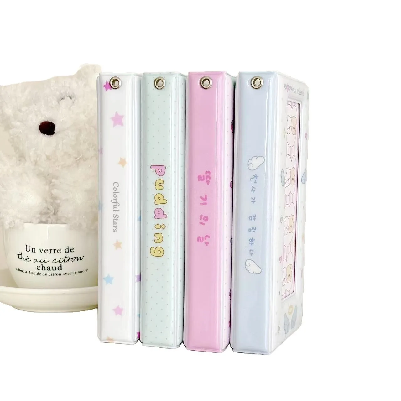 INS Style Korean Cute Life 4 Cut Photo Collection Book Star Minimalist style Idol Photocard Binder 4 Grid Card Storage Album 5