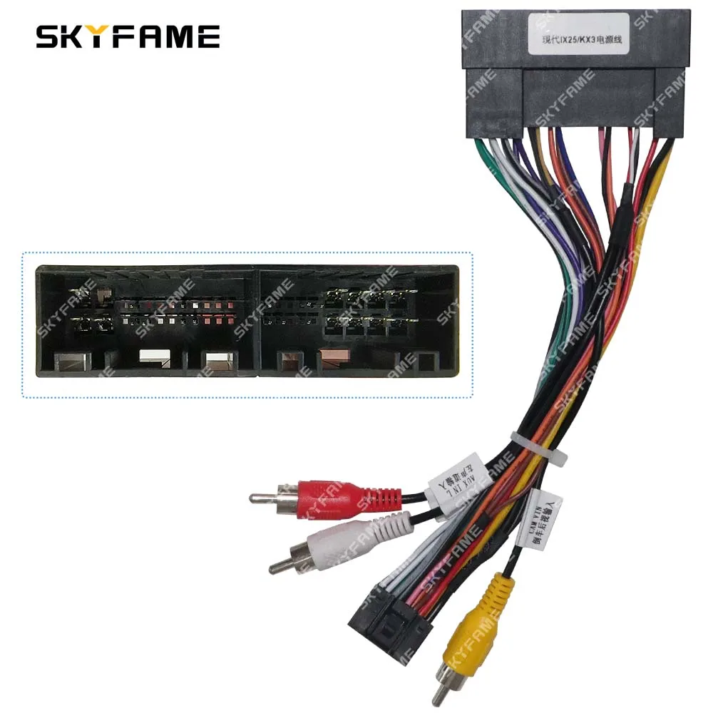 Car Accessories Cable Automobile Connector SKYFAME Car 16Pin Wire Harness Adapter Cable For Hyundai Sonata IX35 Tucson Elantra Kia Carens Sportage Sorento K2 K3 K4 K5 KX5