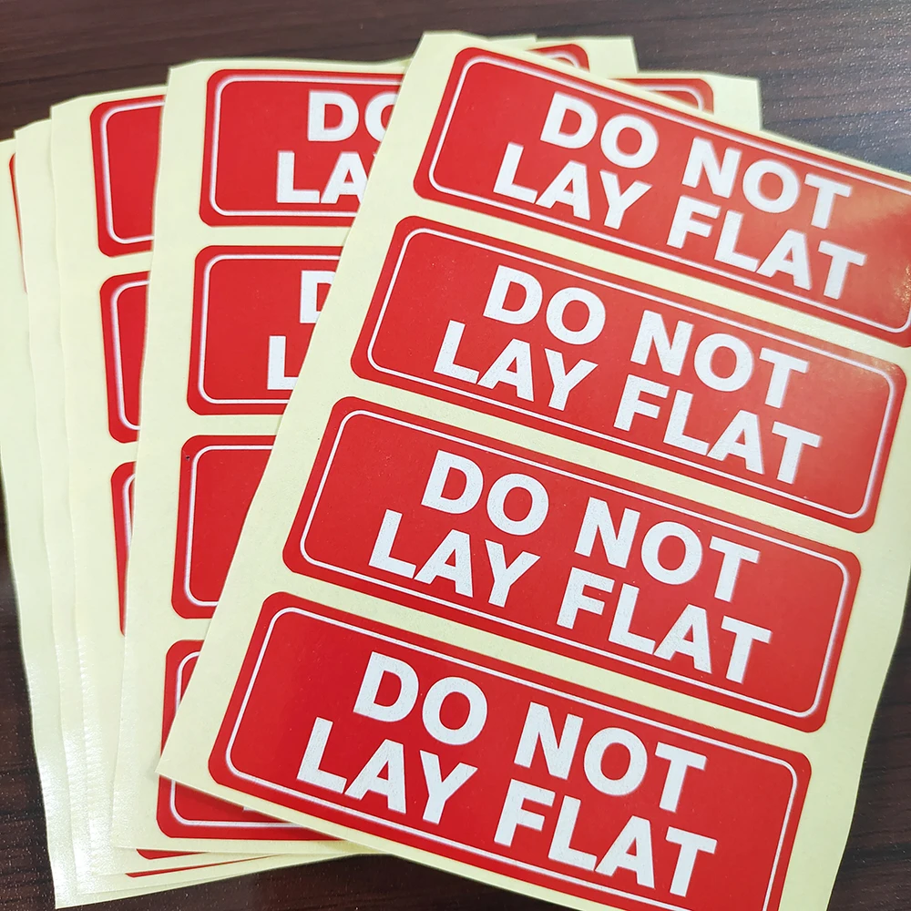

5000pcs 76x25mm DO NOT LAY FLAT DROP Transport Safety Shipping Warning Paper Label Sticker Package Protective Reminder Tag