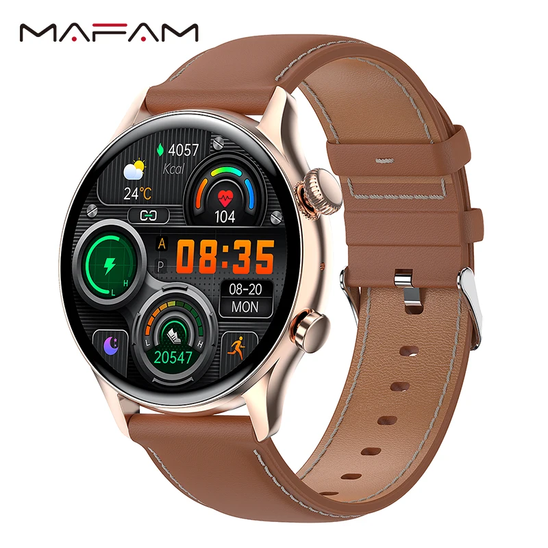 

MAFAM New Smartwatch for Men 1.36 inch AMOLED 390*390 Screen Support Always On Display P68 Waterproof Smart Watch