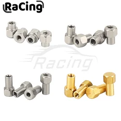 4PCS 2/3/4.7/5mm M2 Long Wheel Nuts For 1/24 RC Crawler Axial SCX24 AX24 Upgrade Parts Stainless Steel Or Brass