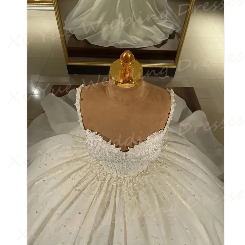2025 Exquisite Sexy A Line Women's Wedding Dresses Appliques Bride Gowns Spaghetti Straps Princess Customized Vestido De Noivas 4