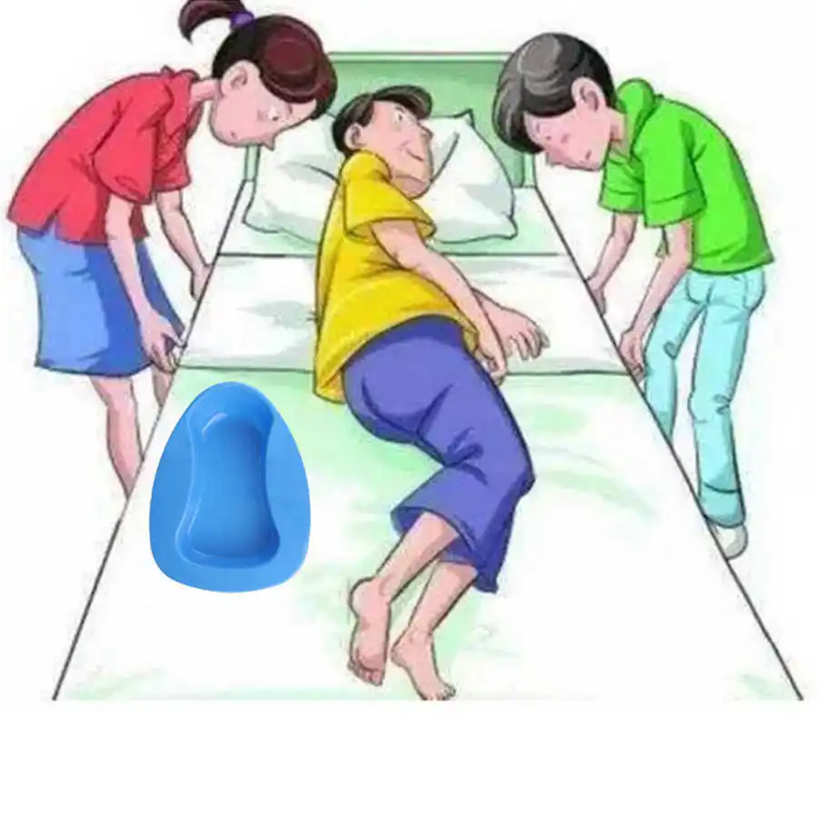 Plastic Stable Bedpan Heavy Duty Anti-Spill Reusable Thick Bedpan for Bed-Bound Patient Elderly Disabled Adult Travel Device 3