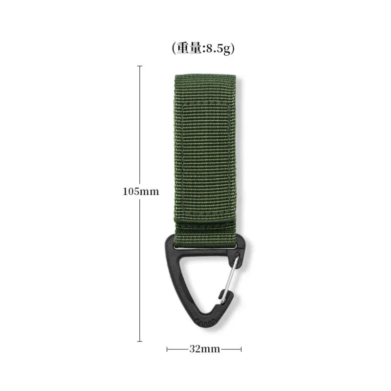 carabiner clips Outdoor Camping Carabiner Nylon Molle Tactical Backpack Key Hook Webbing Buckle System Belt Buckle Hanging Climbing Accessory