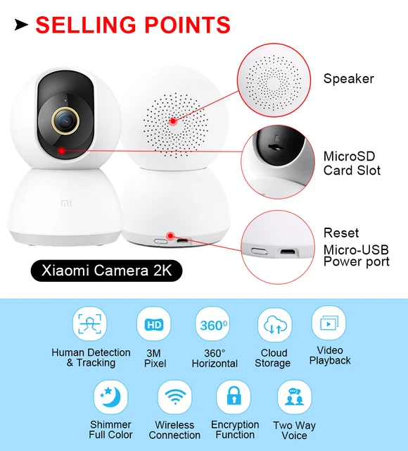 Xiaomi Mijia Mini caméra Wifi sans fil 1080P Vision nocturne à distance  caméra de Surveillance intérieure HD alarme détection de mouvement Push -  AliExpress