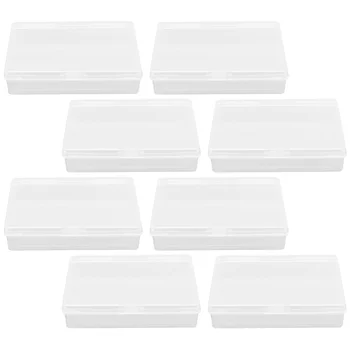 플라스틱 포커 카드 비즈 케이스 보관 상자, 플레잉 컨테이너, 투명 소형 자전거 블랙, 8 개