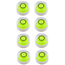 

8Pcs Mini Circular Bubble Spirit Level Bullseye Levels Inclinometers For Leveling Telescope, Tripod,10X6mm, Non-Adhesive