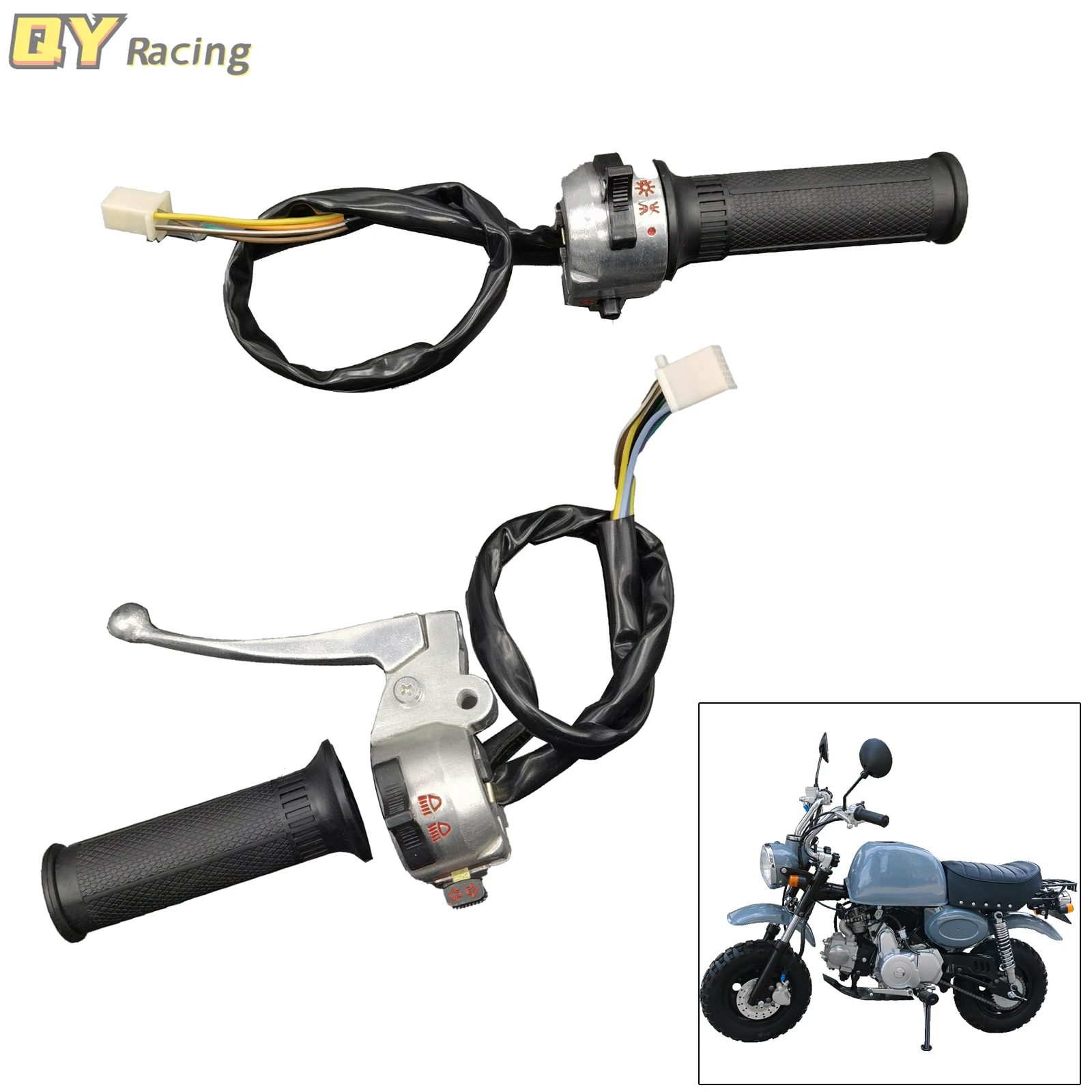 Motorcycle Right And Left Handlebar Switch And 22mm Handle Grips For