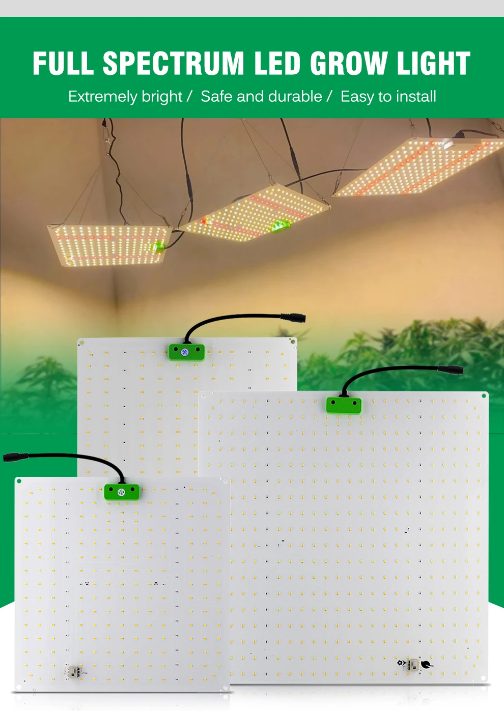 Description Picture 3 of itemFull Spectrum LED Grow Light Samsung LM281B Diode LED Sunlike Quantum Grow Lamp For Greenhouse Hydroponic Plant Growth Lighting