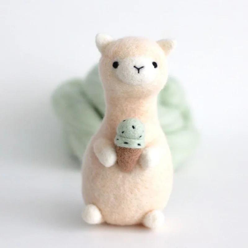 1PC Wool Needle Felting Kit for Beginners DIY Handmade Alpaca Craft Set including Wools Tools Felt DIY Dolls