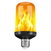 LED Flame Effect Light Bulb E27,Decorative Flickering Realistic Fire Lights Bulb,Festival Decoration Lamp,Black-B 1