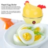7 Egg Capacity Electric Egg Cooker Multifunction Chicken Shape Rapid Egg Boiler Automatic Shut Off Mini Breakfast Machine 4