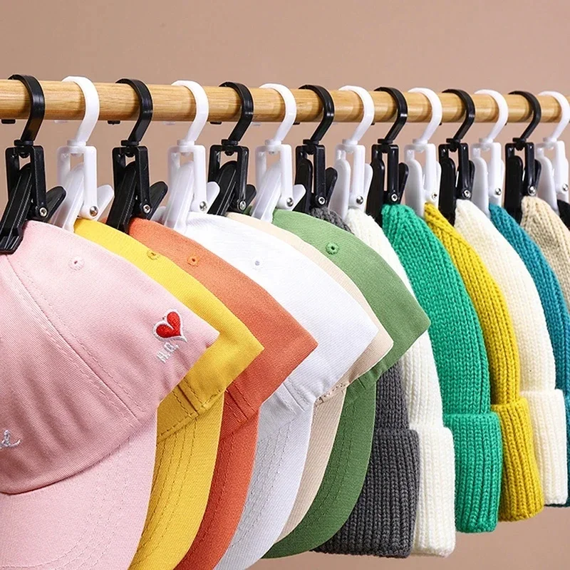 5Pcs 회전 옷 못 걸이 세탁 모자 클립 슈퍼마켓 양말 디스플레이 플라스틱 클립, 후크가있는 흰색 스토리지 커튼 클립