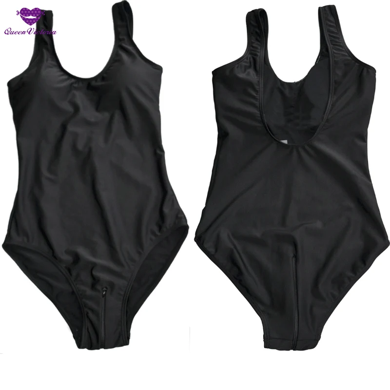 Qoo10 - Hot Sexy Zipper Japanese Sukumizu School swimsuit One Pieces Black  sli : Drinks