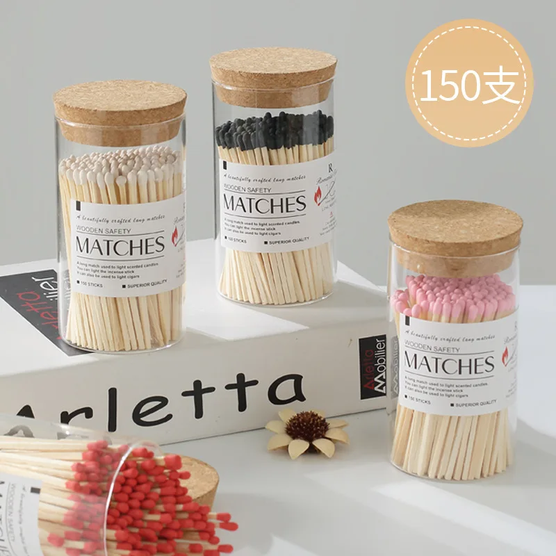 Romantic Time Aromatherapy Candle Special Long Match Bottled Colorful Head Art Cigar Igniter Aromatherapy Match Tool