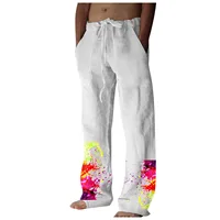 Men's Printed Casual Pants Fashion Trousers Baggy Pants Pockets Drawstring Elastic Waist Beach Space Pants Yoga Comfort Soft - Image 4