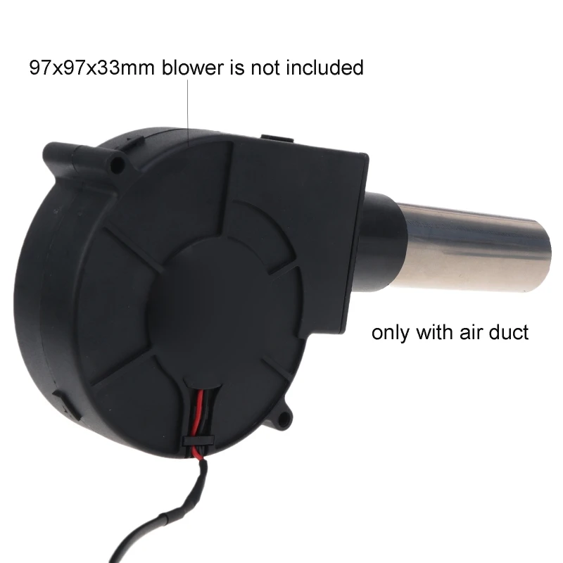 

10cm 17cm Extended Air Duct 28mm Diameter for 12V 24V 5V 9733 Cooking Fan BBQ Air Blower Cooling Fan Smokehouse Fan